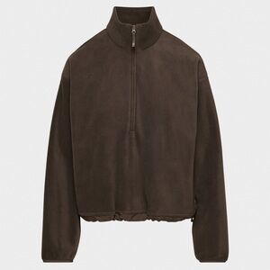 Aritzia SnoDay Polar Half-Zip Fleece Pullover in Rich Mocha Brown